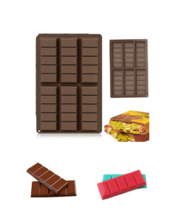 6 Göz Dikdörtgen Şekilli Dubai Çikolatası Kalıbı Silikon Kalıp