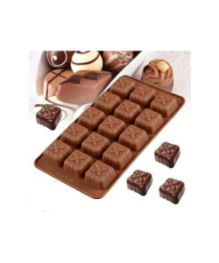 15 Göz Fiyonklu Hediye Kutusu Şekilli Silikon Mum Şeker Kurabiye Jöle Çikolata Buz vb. Kalıbı