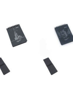 Siyah Yaprak Spiralli A7 Bloknot 60 Yaprak Çizgisiz Küçük Not Defteri