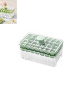 56 Göz Buzluk, Kulplu Kapaklı, Ribbed Desen Hazneli, 2 li Buzluk, Kulpa Bas Buz Düşür