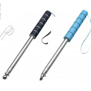 2 Metre Uzayabilen Aksesuarlı (Kanca ve Kelepçeli) Rehber Çubuğu Teleskopik Bayrak İşaret Sunum Rehber vb. Çubuğu (1 Adet)