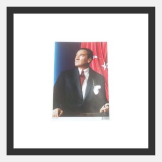 10 Adet Mustafa Kemal Atatürk Sticker A5 Küçük Etiket (EBAT: 20,6 cm x 14,5 cm)