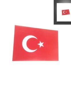 10 Adet Türk Bayrağı Sticker A4 Etiket (EBAT: 29,7 cm x 21 cm)